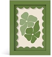 THKRLOF 5x7 Picture Frame with Real Glass, Wooden cute 5 x 7 Photo Frame with Wavy Mat for Tablet...