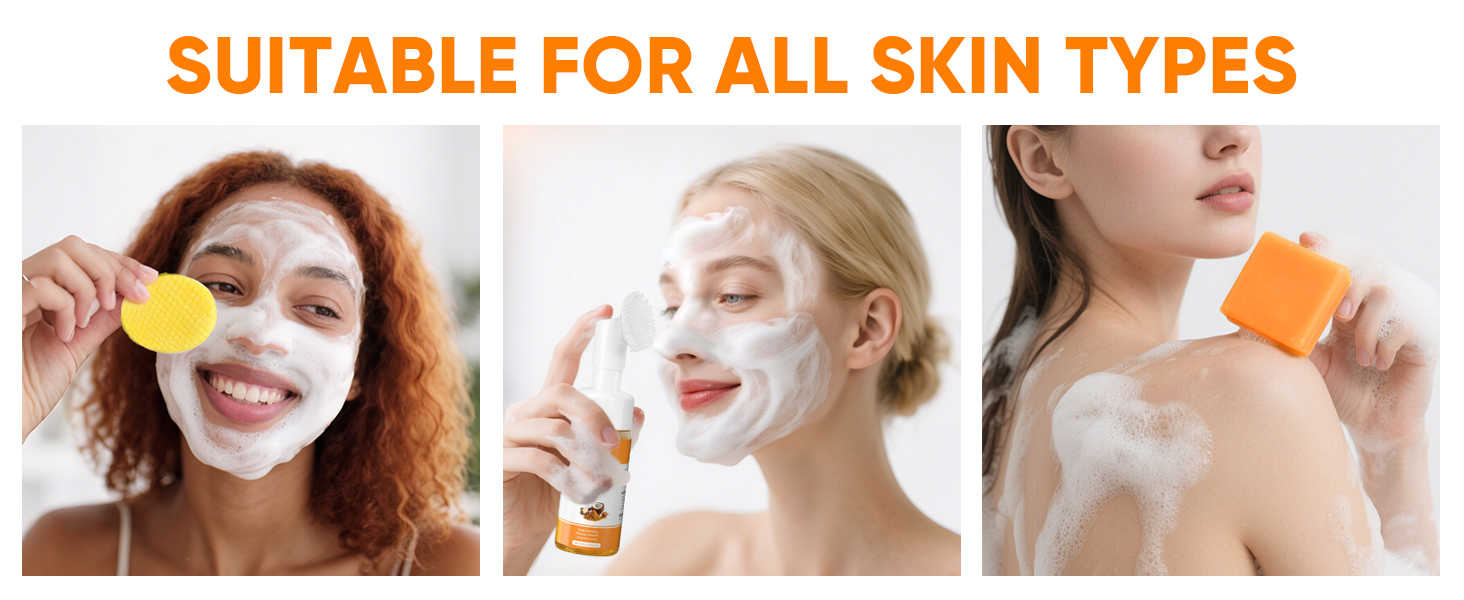 Turmeric soap bar face wash cleansing pads