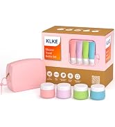 KLKE 23-Piece All-in-One Silicone Travel Bottles Set – TSA Approved Leakproof Toiletry Kit with D...