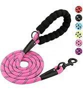 Plutus Pet Heavy Duty Rope Dog Leash with Comfortable Padded Handle, Highly Reflective Strong Stu...