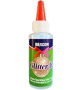 BEACON Glitter-It! Quick-Drying, Crystal Clear, Non-Toxic Glue for Sparkling Glass Decor & Orname...
