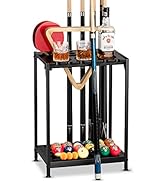 EXTCCT Billiards Pool Stick Holder - Pool Cue Rack Floor Stand & Ping Pong Paddle Holder Hardwood...