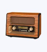 PRUNUS J-199 Large Vintage Radio Bluetooth, AM FM Radio Shortwave, 15W Crystal Speaker, Support A...