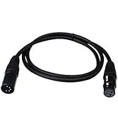 SinLoon (1m) DMX Stage Light Cable,DJ XLR Cable, 3-Pin Female XLR to 5-Pin Male XLR DMX Turnaroun...
