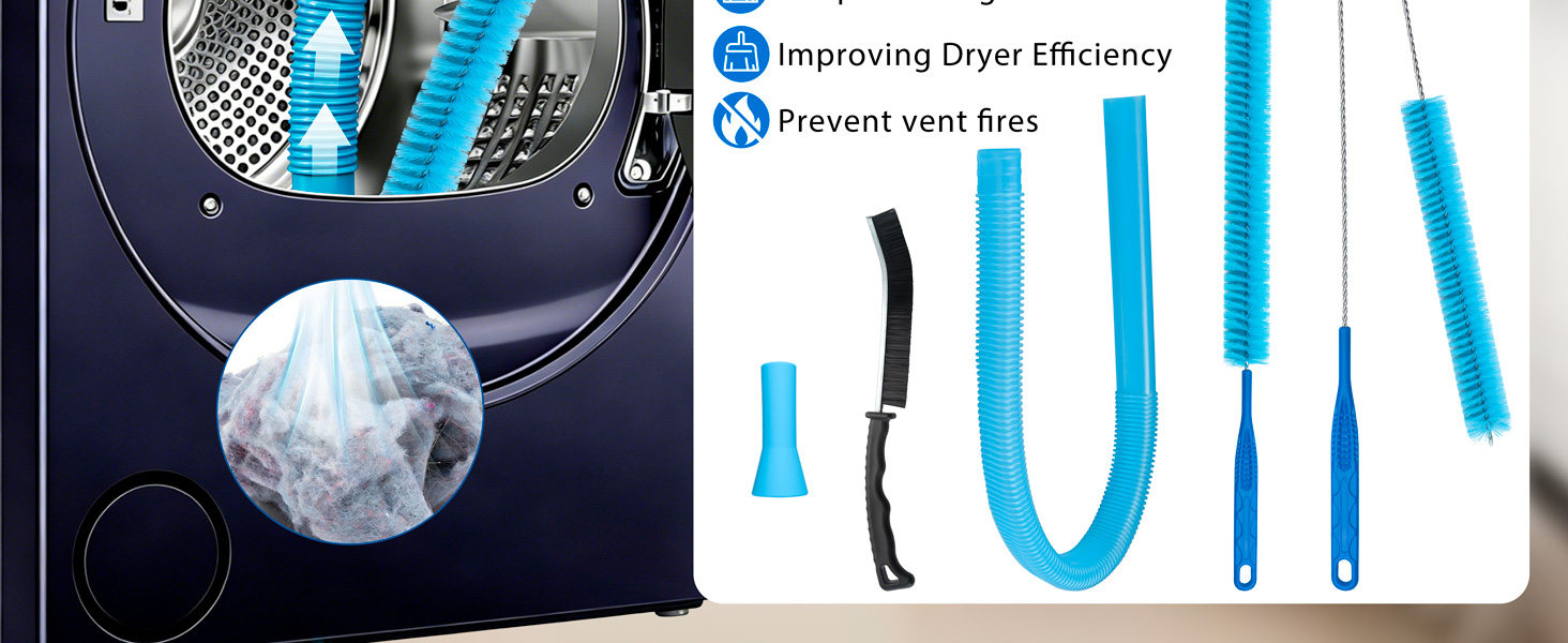 Dryer Vent Cleaner Kit,Dryer Lint Vacuum Attachment
