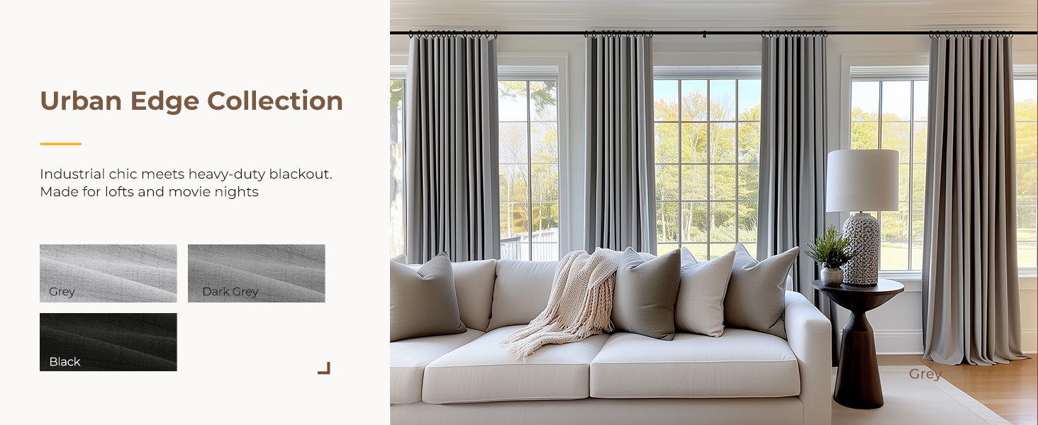 grey blackout curtains for living room black out curtains