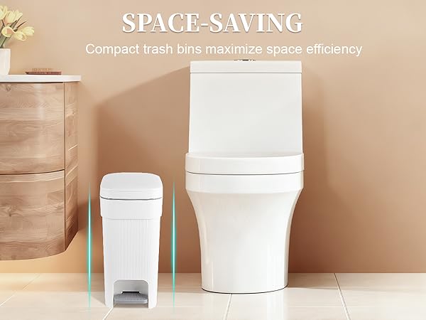 narrow slim trash can, Compact trash bins maximize space efficiency space-saving