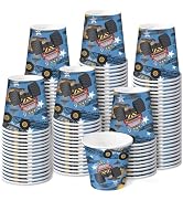 RUSPEPA Monster Truck 3oz Paper Cups, 100 Pack Small Disposable Party Cups, Colorful Off-Road Tru...