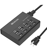 USB Charger, HITRENDS 8 Ports Charging Station 60W/12A Multi Port USB Charger Hub for Multiple De...
