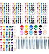 24 Pack Mini Acrylic Paint Set, 12 Colors Washable Acrylic Paint Strips with 48Pcs Painting Brush...