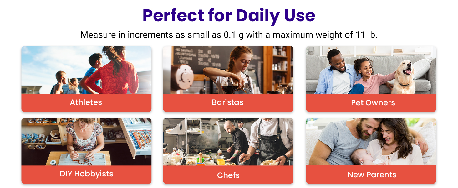 Fulfill all your professional and recreational measuring needs with one user-friendly scale.