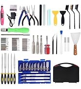 3D Printer Tool Accessories Kit Includes Deburring Tool, Screwdriver Set, File Set, Nozzle Cleani...