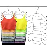 3 Pack Closet-Organizer,8 Tier Tank-Top-Hanger,Closet-Organizers-and-Storage Bra-Hangers-Space-Sa...