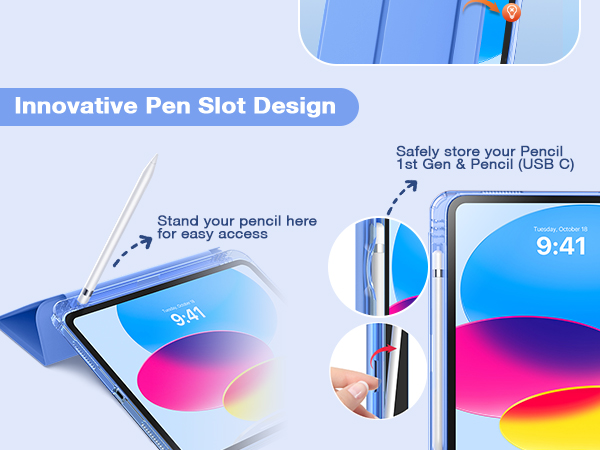 with pencil holder ipad 10.9 inch case
