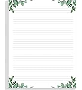 Stationery Lined Paper, Letter Size Unpunched Ruled Filler Paper, 100Sheets/200Pages Loose-Leaf L...
