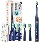SEAGO Kids Electric Toothbrush, Sonic Soft Bristle Rechargeable Toothbrushes with DIY Stickers, 5...