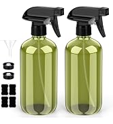 Glass Spray Bottle, Olive Green Glass Spray Bottle Set & Accessories for Non-toxic Window Cleaner...