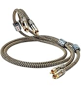 RUHTXOW RCA Cables, Audiophile 5N OFC RCA Audio Cable for Home Stereo Car Audio Subwoofer Cables-...