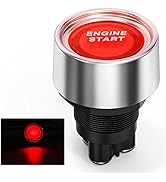 Nilight Start Engine Button 12V DC 50A SPST on Off Momentary Switch Red Car Start Engine Button S...