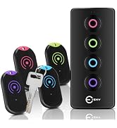 Esky Ultra Slim Key Finder, Remote Finders Locator with 80dB Sound and 4 Receivers, Wallet Tracke...