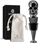 Homestia Skull Toppers Wine Bottle Stopper Decorative Wine Presever for Glass Bottles, Zinc-Alloy...