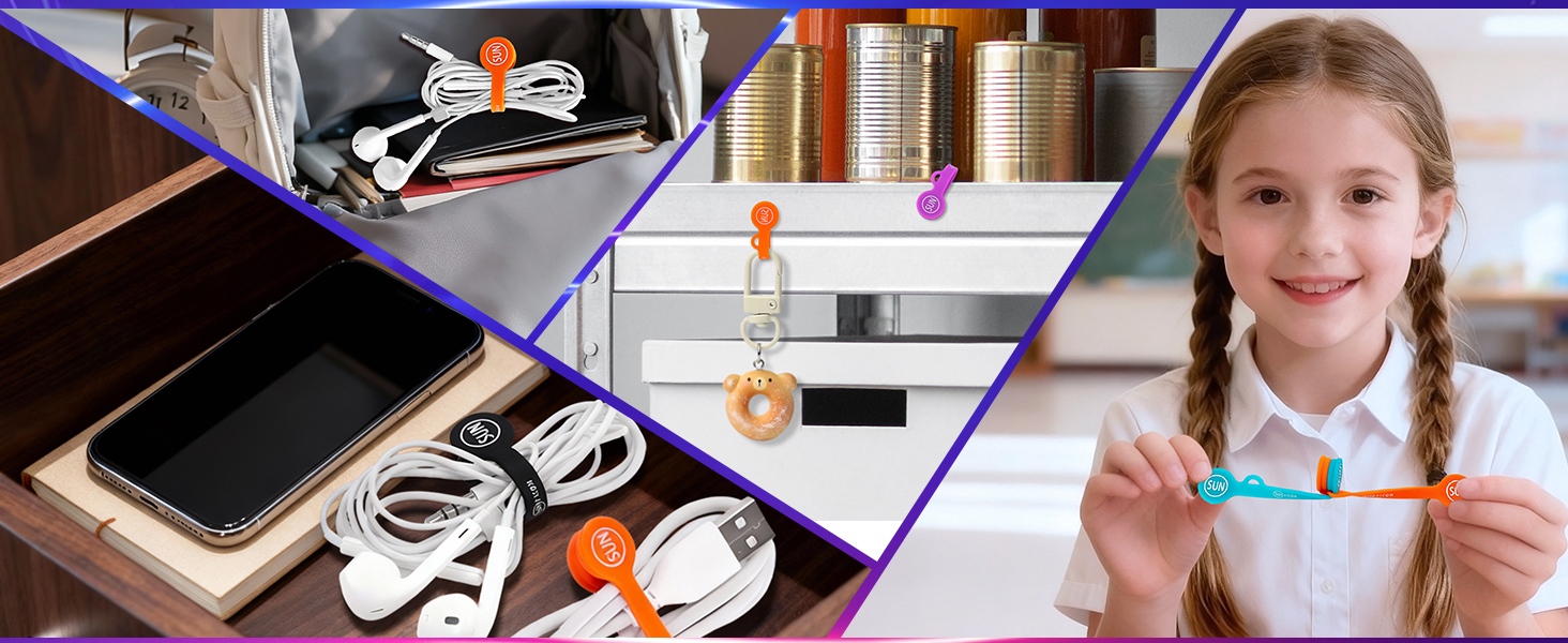 magnetic cable clips cord organizer holders