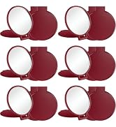Jetec 12 Pieces Compact Mirrors Gifts Bulk,Wine Red | Small Pocket Mirrors, Mini Portable Folding...