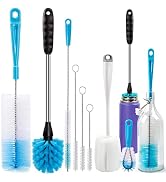 Holikme 8 Pack Bottle Brush Cleaning Set,Long Handle Bottle Cleaner for Washing Narrow Neck Beer ...