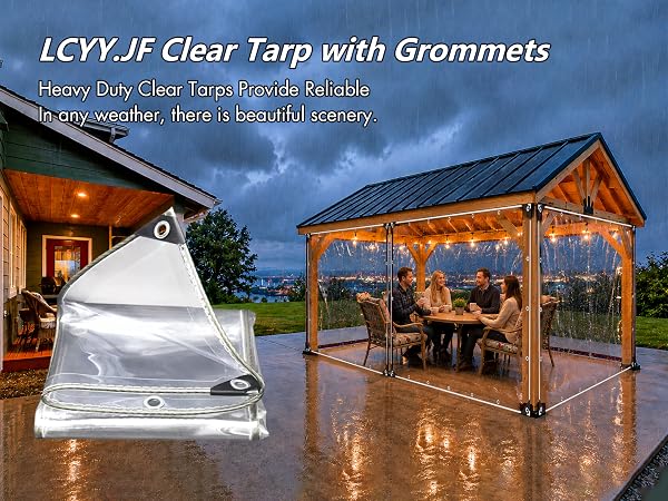 Clear Tarp with Grommets