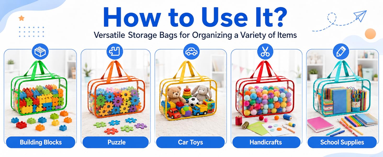 clear organizer bags