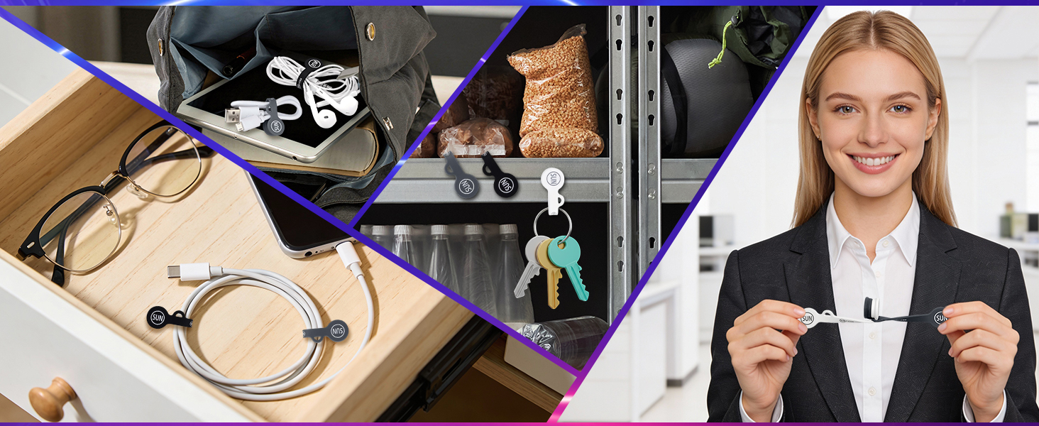 magnetic cable clips cord organizer holders