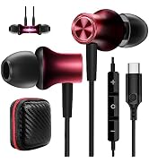 COOYA USB C Headphone for iPhone 15 Pro Max Plus iPad Mini 6 Magnetic Bass Noise Isolation Type C...