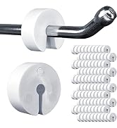 Gluposti Peg Hook Stoppers for 1/4 Pegboard Hooks & Slatwalls, White Round Rubber Inventory Contr...
