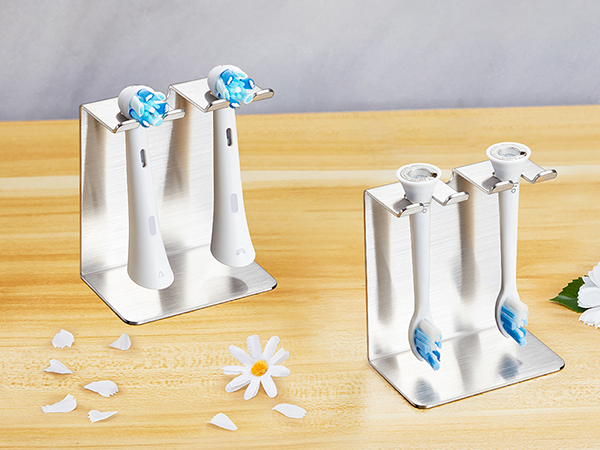 Text reads 'Suitable for large area surface leather shoes cleaning'. Series of white cylindrical cleaning tools with blue accents shown on wooden surface.