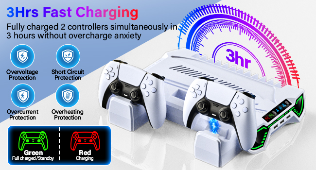 ps5 cooling station and controller charging station