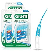 GUM Soft-Picks Advanced- Tight, Easy to Use Dental Picks for Teeth Cleaning and Gum Health, Dispo...