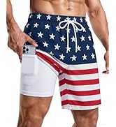 CoozySphere Men's Swim Trunks 7 Inch Quick Dry Board Shorts with Compression Liner for Beach Surf...