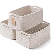 Maxuni 3-Pack Storage Baskets for Organizing | Woven Shelf Toy Basket | Rope Baskets for Gifts Em...