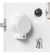 AST Round Deadbolt Lockout Device, No Drill Install, Protect Keyhole, Toddler Proof Deadbolt Cove...