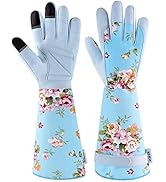 WANCHI Long Gardening Gloves for Women, Breathable Flexible Fit, Comfortable Durable Work Gloves ...