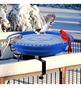 Daoeny Heated Bird Baths for Outdoors, Upgraded 100W Thermostatically Controlled Heated Bird Bath...