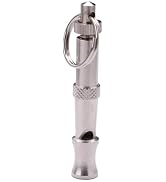 Galyacht Silvery Dog Whistles, Adjustable Ultrasonic Dog Whistle, Portable Whistle Pet Whistle Su...