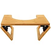 AmazerBath 7 Inches Bamboo Toilet Stool for Bathroom, Collapsible Poop Stool, Natural Color