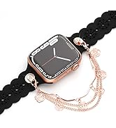 Floral Silicone Band with Charms Stud Compatible with Apple Watch Bands 38mm 40mm 42mm 44mm 41mm ...