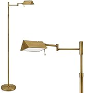 VONLUCE Dimmable LED Floor Lamp, 360 Degree Swing Arms, Adjustable Heights, Standing Lamp for Rea...