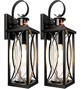 DBF Motion Sensor Outdoor Wall Lights, 2 Pack Outdoor Porch Lights Dusk to Dawn, Anti-Rust Exteri...