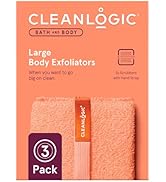 Cleanlogic Bath and Body Exfoliating Body Scrubber, Large Exfoliator Tool for Smooth and Softer S...
