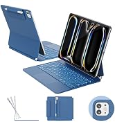 RAYMCRAFT for iPad Pro 13 inch Case with Keyboard (M4, 2024), Magic Keyboard for iPad Pro 13, Spr...