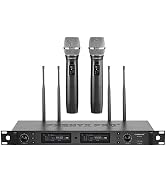Phenyx Pro Wireless Microphone System, True Diversity Dual Cordless Microphone Set, Professional ...