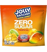 JOLLY RANCHER Zero Sugar Tropical Fruit Hard Candy Bag, 6.1 oz | Sugar Free Candy, Hard Candy in ...